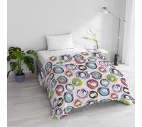 Trapunta Invernale Imbottita Letto Piazza e Mezza 200x245cm DoubleFace BASIC fantasia CERCHI ASTRATTI, Made in Italy-Piumino Reversibile in morbida Microfibra 200gr/mq-Piumone Lavabile in Lavatrice