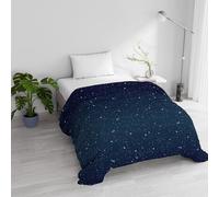 Trapunta Invernale Imbottita Letto Piazza e Mezza 200x245cm DoubleFace BASIC fantasia STARS, Made in Italy - Piumino Reversibile in morbida Microfibra 200gr/mq - Piumone Lavabile in Lavatrice