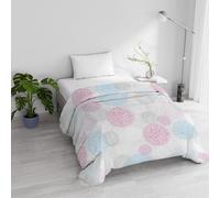 Trapunta Invernale Imbottita Letto Singolo 160x245cm DoubleFace BASIC fantasia MOLECOLE, Made in Italy - Piumino Reversibile in morbida Microfibra 200gr/mq - Piumone Lavabile in Lavatrice