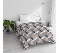 Trapunta Invernale Imbottita Letto Singolo 160x245cm DoubleFace BASIC fantasia PENNELLATE, Made in Italy - Piumino Reversibile in morbida Microfibra 200gr/mq - Piumone Lavabile in Lavatrice