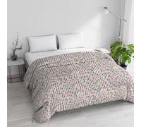 Trapunta Invernale Imbottita Letto Matrimoniale 250x245cm DoubleFace BASIC fantasia FLOR, Made in Italy - Piumino Reversibile in morbida Microfibra 200gr/mq - Piumone Lavabile in Lavatrice