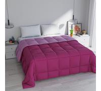 Trapunta Invernale Matrimoniale 260x260 cm, Bicolore, Doubleface, Microfibra, Made in Italy - Piumone Imbottitura 300gr