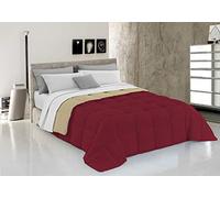 Italian Bed Linen Trapunta Invernale Elegant, Microfibra, Bordeaux/Panna, 2 Piazze