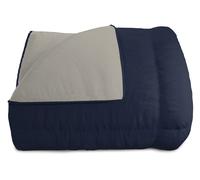 Trapunta Invernale Matrimoniale Doubleface 300gr Blu Scuro/Grigio Chiaro