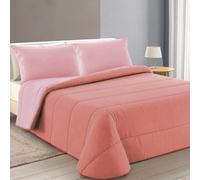 emmevi Trapunta Piumone Invernale Double Face 250gr Ufficiali Coperta Letto 1 Piazza e Mezza Rosa Antico