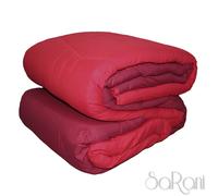 Trapunta Invernale Piumone Moderno Double Face Tinta Unita Rosso Porpora SARANI