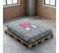 Trapunta invernale piumone singolo KEITH HARING grigio
