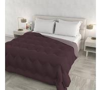 Trapunta invernale ZOE Made in Italy bicolore doubleface, piumone imbottito 250 gr - Trapunta letto Matrimoniale 250x250 cm - Lavabile in Lavatrice - VINACEO/ROSA ANTICO