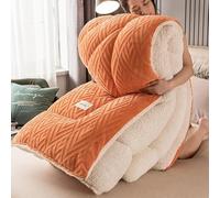 Trapunta King Size Sherpa Full Size - Caldo Nucleo del Piumino in Lana d'Agnello Addensata - Coperta Invernale Bi-Faccia Soffice in Pile di Agnello Coperta, A, 150 * 200cm/3.5kg