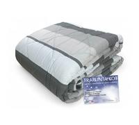 Trapunta Kot Riga Grigio - Copriletto Invernale in Puro Cotone - Made in Italy,