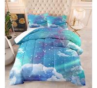 Trapunta Letto Singolo Modello Verde Acqua Trapunte Singole Microfibra Piumone Invernale Lavabile Trapunta Singola Piumoni Traspirante Trapunta Anti Allergia Trapunte+2 Federe(50x75cm) 140x200cm