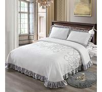 Trapunta Matrimoniale Cotone Copriletti Matrimoniali Trapuntati Trapunte Eleganti Con 2 Federe Copriletto Set 3 Pezzi,B-245x265cm