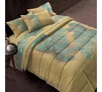 Trapunta matrimoniale GABEL piumone invernale AURUM verde e oro