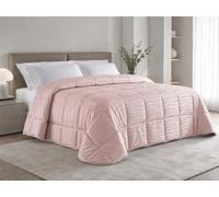 Trapunta Matrimoniale Invernale 260x270 cm Laura Blasi Suite Luxury Double Face 350 gr/m² - Piumone 2 Piazze in Microfibra Satin Tinta Unita, Cipria