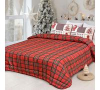 Trapunta natalizia piumone invernale letto matrimoniale Tartan 6511