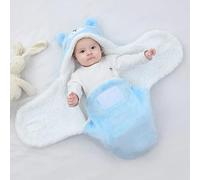 Trapunta per neonato stile cartone animato, motivo animale, confezione singola, colore puro INVERNO AUTUNNO ([Trapunta a forma di FLR] Orso blu, 6m [the total length is about 70cm]])