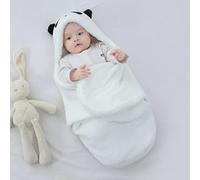 Trapunta per neonato stile cartone animato, motivo animale, confezione singola, colore puro INVERNO AUTUNNO ([Trapunta a forma di FLR] Panda Bianco, 6m [the total length is about 70cm]])