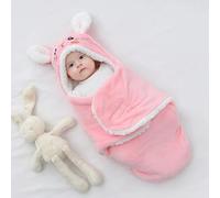 Trapunta per neonato stile cartone animato, motivo animale, confezione singola, colore puro INVERNO AUTUNNO ([Trapunta a forma di FLR] CONIGLIETTO ROSA, 6m [the total length is about 70cm]])