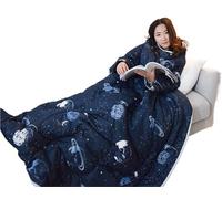 Trapunta Pigra Con Maniche, Trapunta Invernale For Divano Letto Pigro Coperta Da Passeggio Trapunta Morbida Indossabile Ispessita Calda Invernale For Lettura Dormiente In Ufficio(Style 5,47.2*59in)