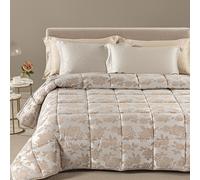 Trapunta Piumone Caleffi "Floret" Invernale Letto Matrimoniale In Raso Jacquard