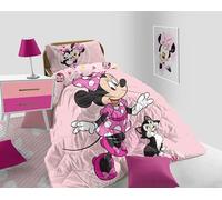 Trapunta Piumone Invernale Singola Minnie, In Morbida Microfibra, 1 Piazza, Misura cm.170x260,Stampa Piazzata Personaggi Disney e Marvel