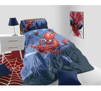 Trapunta Piumone Invernale Singola Spiderman, In Morbida Microfibra, 1 Piazza, Misura cm.170x260,Stampa Piazzata Personaggi Disney e Marvel