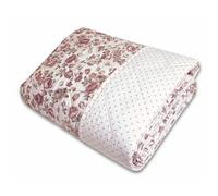 Trapunta primaverile SUSANNA rose roselline fiori shabby rosa 1P - 1P 1/2 - 2P
