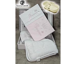 Trapunta sfoderabile+completo lenzuola culla/carrozzina NAZARENO GABRIELLI