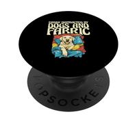 Trapuntatura per amanti dei cani facilmente distratta da cani e tessuti PopSockets PopGrip Adesivo
