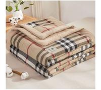 Trapuntino Copriletto Primaverile-Estivo Reticolo Double-Face100% Cotone Lavato, Piumino Estivo Matrimoniale Leggero, Letto Singolo, Trapunta Piumini Trapuntato 4 Stagioni,F,150x200cm