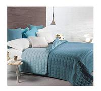 TRAPUNTINO COPRILETTO Trapuntato Modern Letto 1 Piazza E Mezza Microfibra (Cielo)