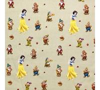 Trapuntino da cucire bianco neve tessuto cotone principessa Disney nano beige...