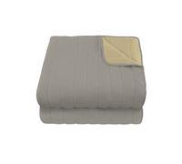 Trapuntino Double Face 1 Piazza e Mezzo 100gr in Microfibra Panna/Grigio Chiaro