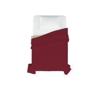 TRAPUNTINO ESTIVO ELEGANT NO STIRO - Made in Italy - Copriletto Piazza e Mezza 220x270 cm in Morbida Microfibra - Tinta Unita - DoubleFace - Trapunta 100 g - Bordeaux/Panna