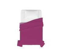 TRAPUNTINO ESTIVO ELEGANT NO STIRO - Made in Italy - Copriletto Singolo 170x270 cm in Morbida Microfibra - Tinta Unita - DoubleFace - Trapunta 100 g - Fucsia/Lilla