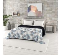 Trapuntino Estivo in Microfibra FANTASY, Matrimoniale 260x270cm, Soffioni Blu