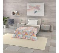 Trapuntino Estivo Linea BASIC Made in Italy Copriletto Stampato in Morbida Microfibra - Trapunta Primavera Estate Mezza Stagione - Francis, Singolo 160x240cm