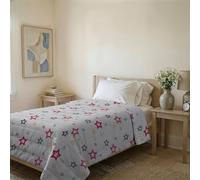 Trapuntino Estivo Linea BASIC Made in Italy Copriletto Stampato in Morbida Microfibra - Trapunta Primavera Estate Mezza Stagione - Superstar, Singolo 160x240cm