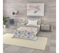 Trapuntino Estivo Linea BASIC Made in Italy Copriletto Stampato in Morbida Microfibra - Trapunta Primavera Estate Mezza Stagione - Spirals, Singolo 160x240cm