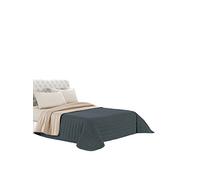 Trapuntino Estivo Linea Elegant Made in Italy Copriletto Stampato in Morbida Microfibra - Trapunta Primavera Estate Mezza Stagione - Matrimoniale 260x270cm, Grigio Scuro/Panna