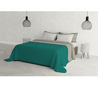 Trapuntino Estivo Linea Elegant Made in Italy Copriletto Stampato in Morbida Microfibra - Trapunta Primavera Estate Mezza Stagione - Matrimoniale 260x270cm, Acqua/Grigio Chiaro