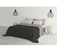 Trapuntino Estivo Linea Elegant Made in Italy Copriletto Stampato in Morbida Microfibra - Trapunta Primavera Estate Mezza Stagione - Matrimoniale 260x270cm, Grigio Scuro/Grigio Chiaro