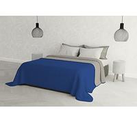 Trapuntino Estivo Linea Elegant Made in Italy Copriletto Stampato in Morbida Microfibra - Trapunta Primavera Estate Mezza Stagione - Matrimoniale 260x270cm, Royal/Grigio Chiaro