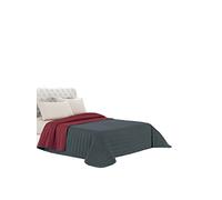 Trapuntino Estivo Linea Elegant Made in Italy Copriletto Stampato in Morbida Microfibra - Trapunta Primavera Estate Mezza Stagione - Piazza e Mezza 220x270cm, Bordeaux/Fumo