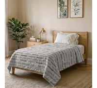 Trapuntino Estivo Linea KARMA Made in Italy Copriletto Stampato in Morbida Microfibra - Trapunta Primavera Estate Mezza Stagione - Fun tortora, Singolo 160x240 cm