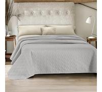 Trapuntino Fiocco Trapuntato Matrimoniale Elegante Copriletto Con Trapuntatura Fantasia Fiocchetti Due Piazze Coperta Letto Leggera Primavera Estate Trapunta Coperta Leggera Fiocchetto - Grigio