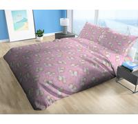 Trapuntino Leggero Estivo Copriletto Favole Unicorni Rosa 100% Cotone