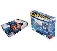 Trapuntino Supereroi Letto Singolo 1 Posto Batman Superman Wonder Woman