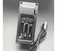 Trasduttore Pickup Preamplificatore Per Chitarra Acustica A 3 Bande Amplificatore Pickup Piezoelettrico EQ Equalizzatore Accessori Guitarra(Right)
