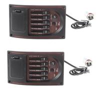 Trasduttore Pickup Preamplificatore Precablato Per Chitarra Acustica 2X Accordatore Eq A 5 Bande Pickup Piezoelettrico